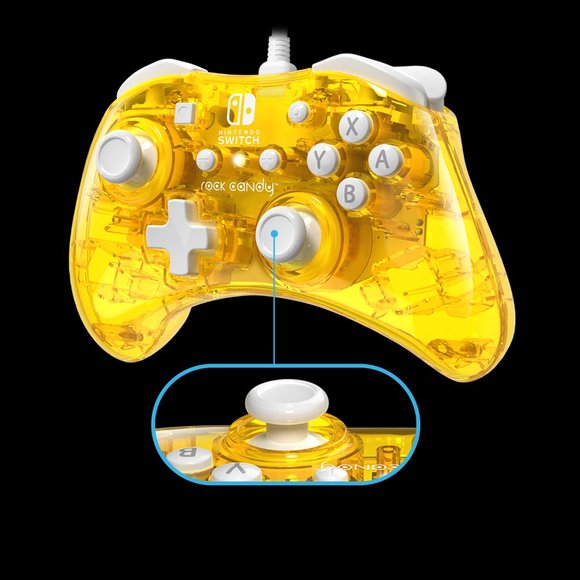 Nintendo Switch Controller Wired Rock Candy Yellow Pineapple Pop PDP New Sealed - Picture 6 of 10